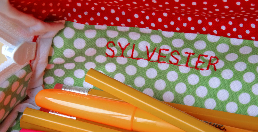Strawberry Zipper Pencilcase Name