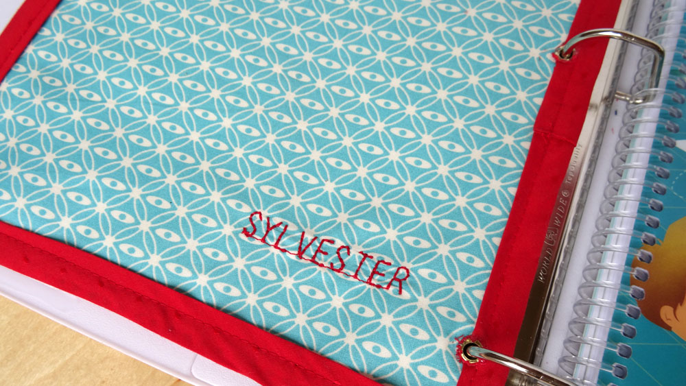 Unicorn Fabric Binder Pocket Name