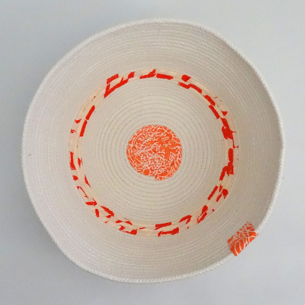 * Orange Rope Basket Top View