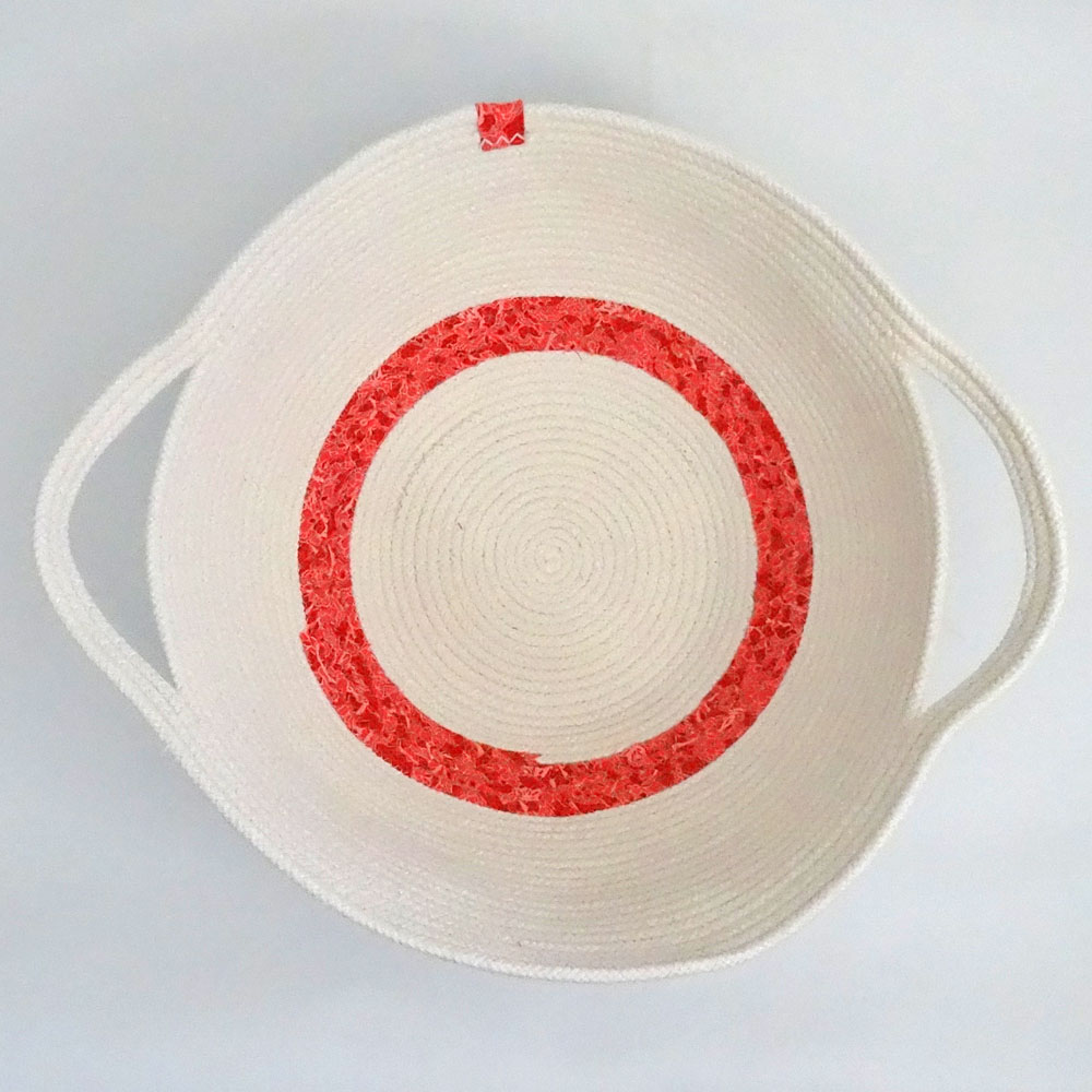 * Red Rope Basket Top View