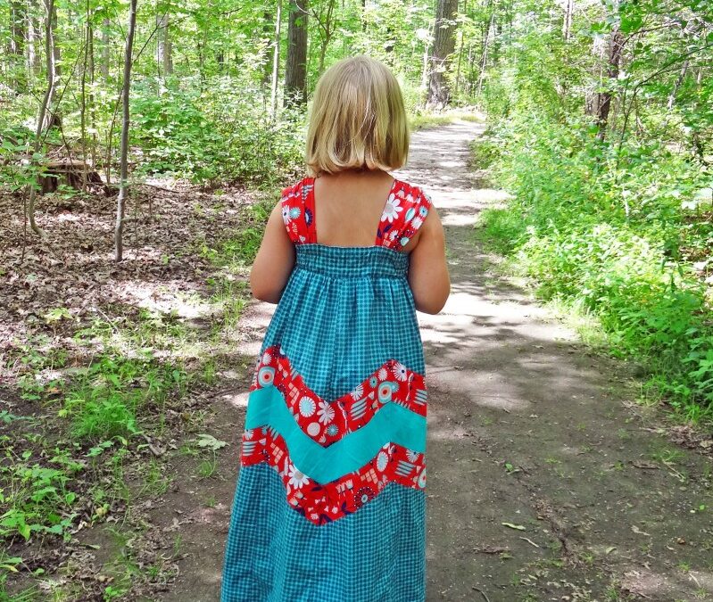Teal and Red Annabelle Maxi Dress