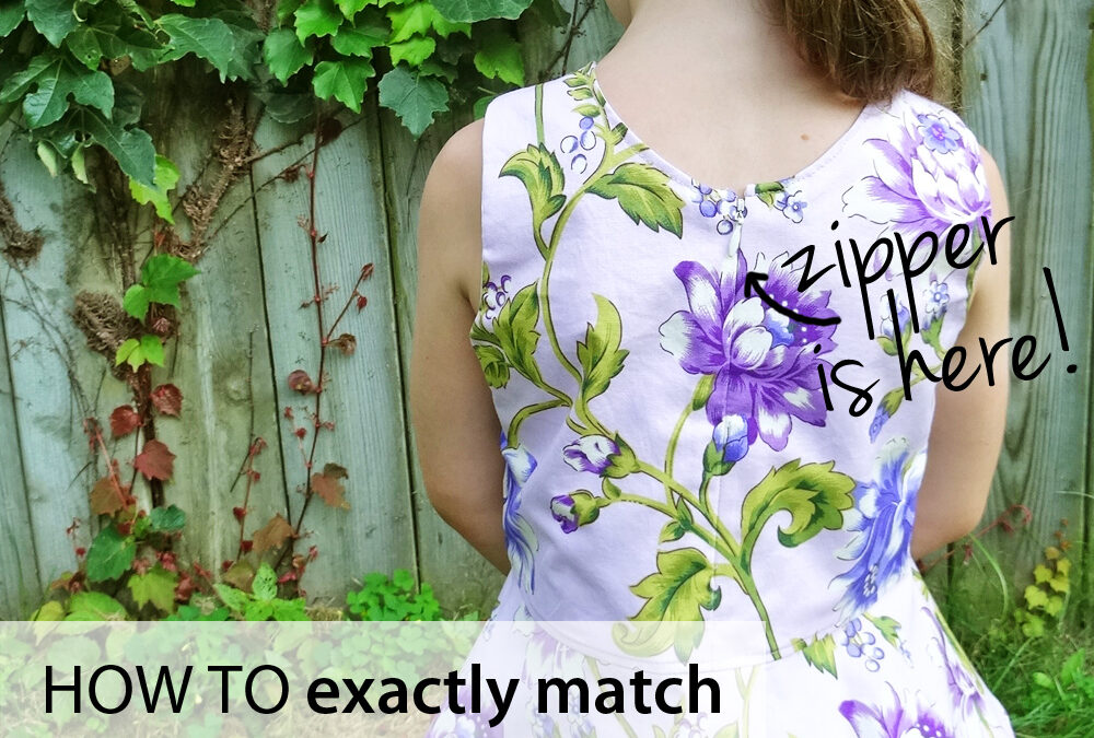 How to Exactly Match Fabric across a Zipper Opening {+ exciting news!}
