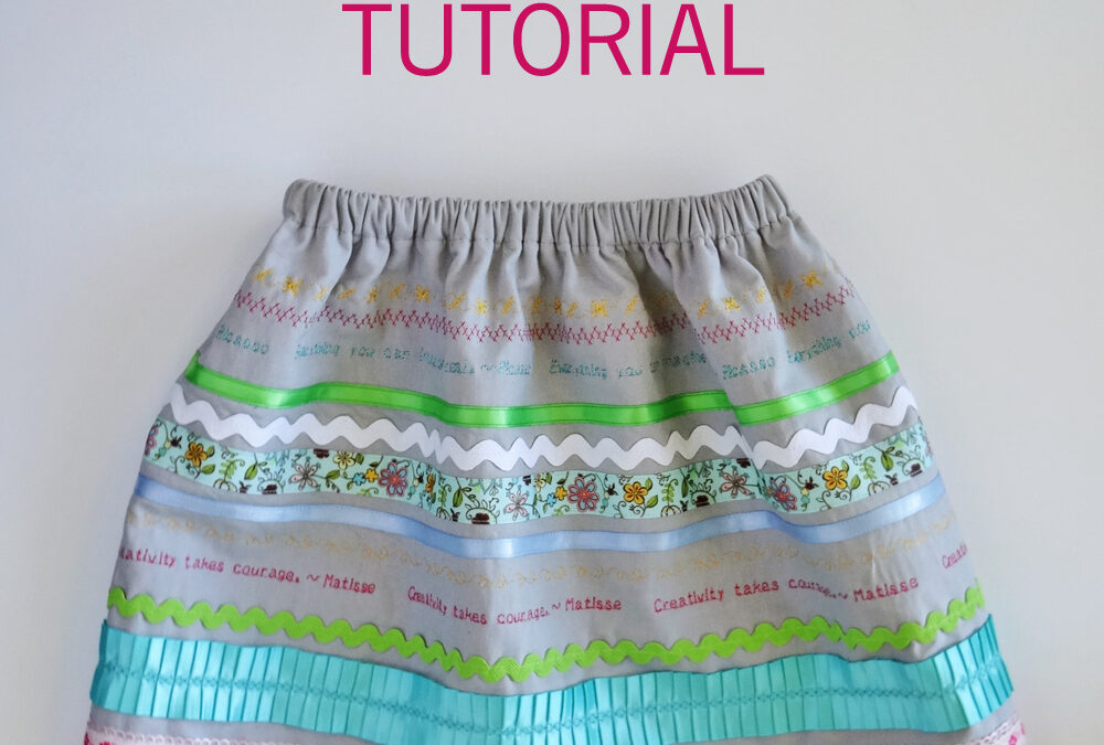 Embellished Gathered Skirt {tutorial}